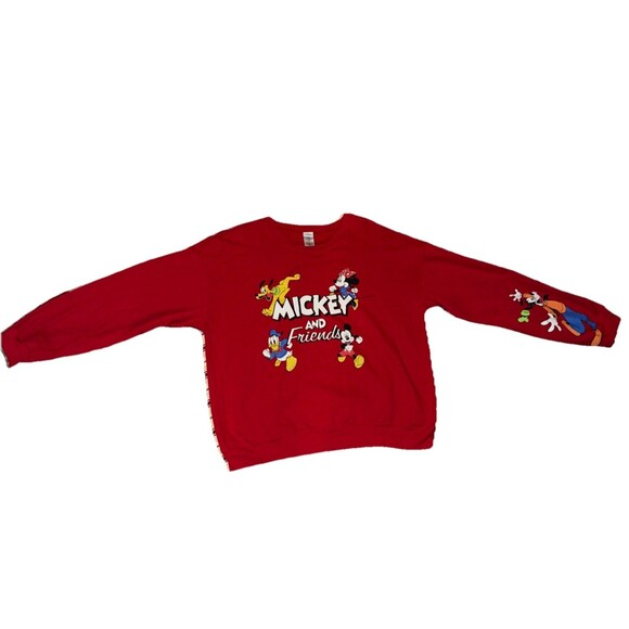 Vintage 90s Disney Mickey Mouse Characters Crewneck Sweatshirt Size XXL - Picture 1 of 7